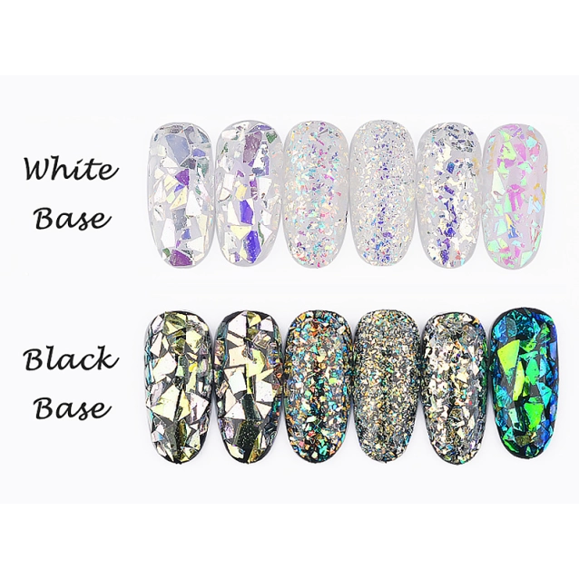 Effet verre paillettes nail art SO GLASS DAZZLING